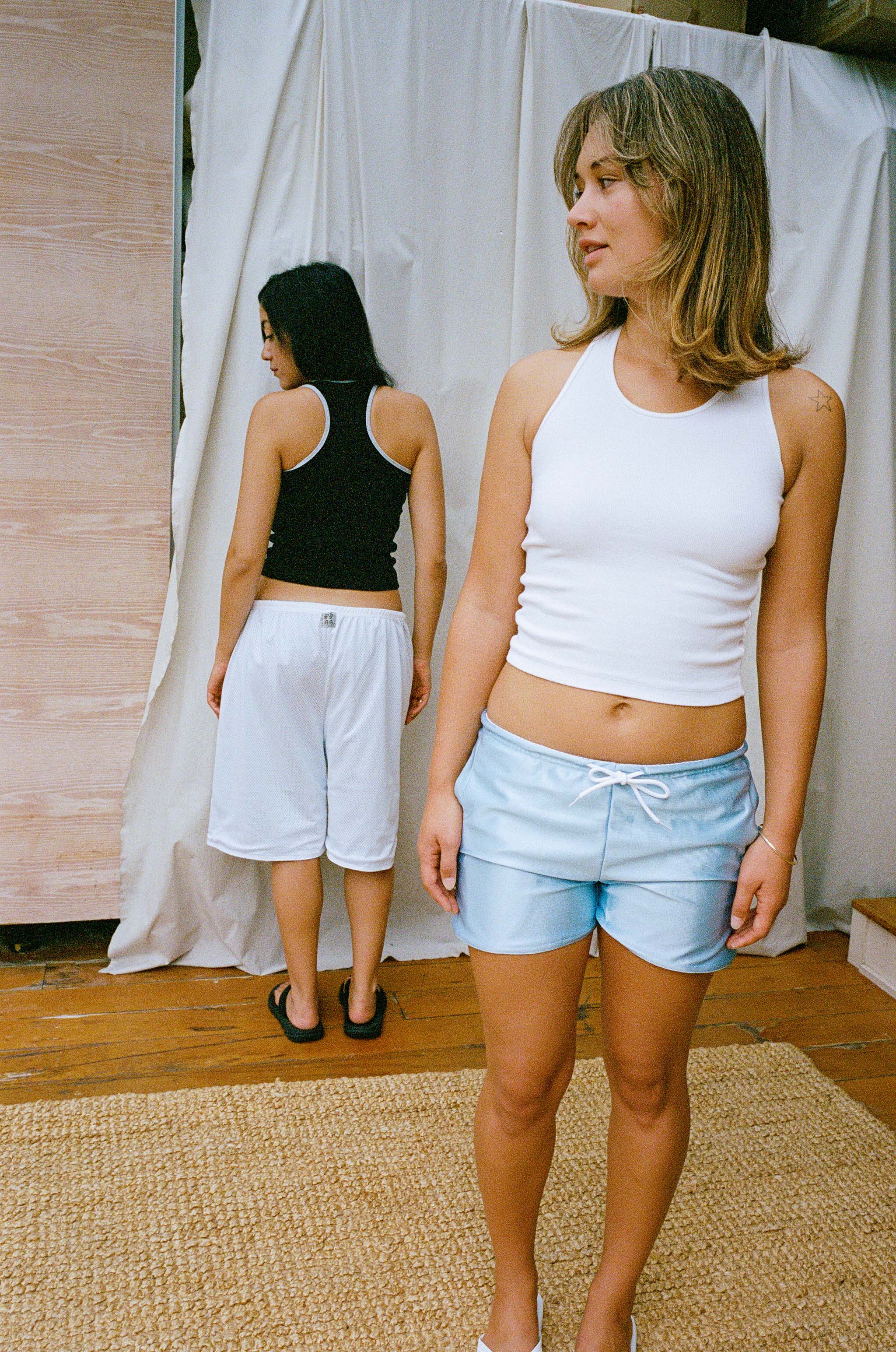 2-in-1 Shorts - Blue and White