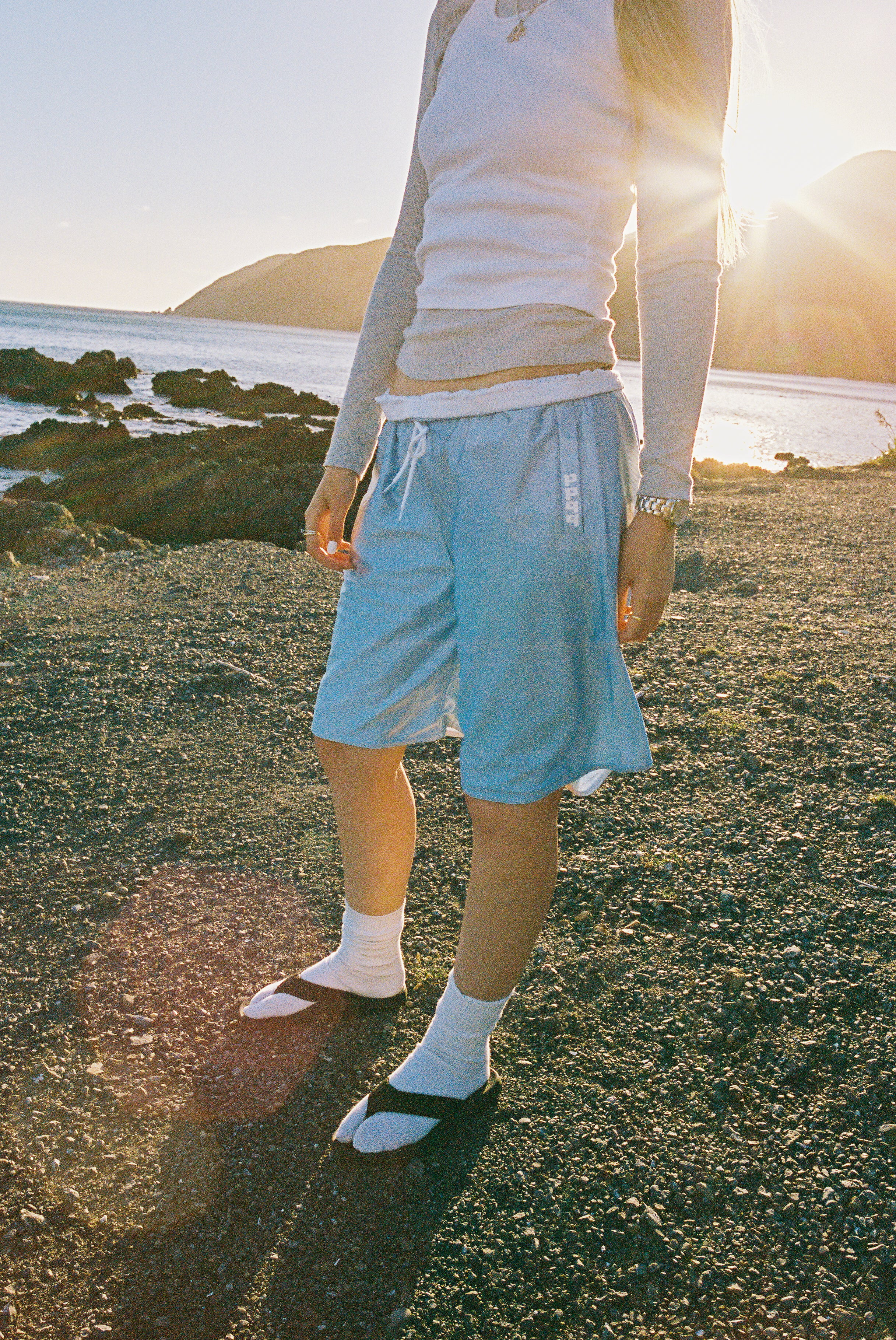 2-in-1 Shorts - Blue and White
